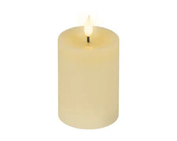 LED Realistic Wick Candle – Cream/Warm White 7.5 × 13.5cm indoor
