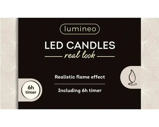 LED Realistic Wick Dinner Candles – Set of 2 (Cream/Warm White 2.2 × 24.5cm) BO Indoor - Image 3
