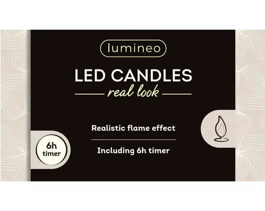 Red LED Realistic Wick Dinner Candles – Warm White, 42.5cm (Set of 2) - Image 3