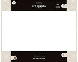 Gold LED Realistic Wick Tealight Candles – Set of 2 (Warm White 7.5 × 6cm) BO Indoor