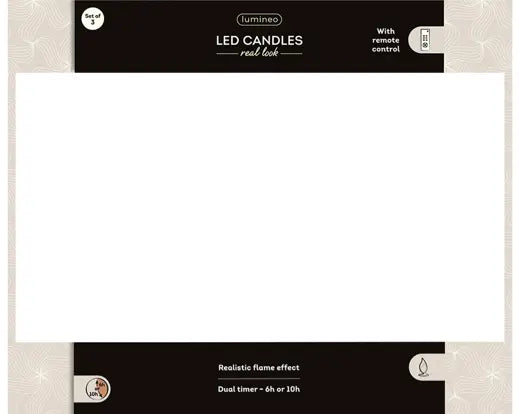 Emerald LED Realistic Wick Candle Set – Fire Flame Effect, Warm White (Set of 3) - Image 6