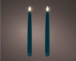 Emerald LED Realistic Wick Dinner Candle BO  H.24.5cm Set of 2
