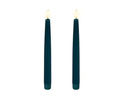 Emerald LED Realistic Wick Dinner Candle BO  H.24.5cm Set of 2