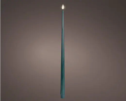 Emerald LED Realistic Wick Dinner Candles – Warm White, 42.5cm (Set of 2) - Image 1