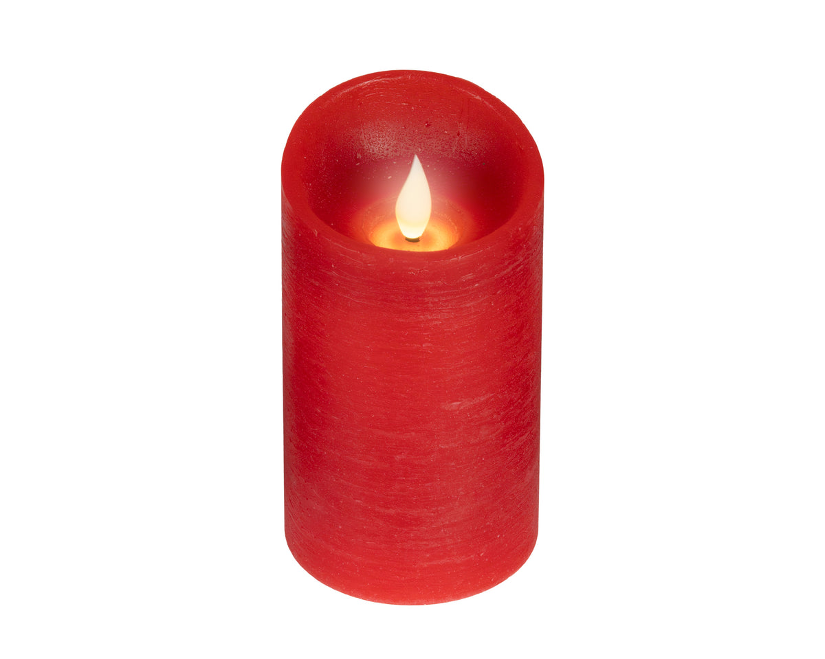 Red LED Realistic Waving Flame Candle – Warm White, 7.5cm x 13.5cm BO - Image 2