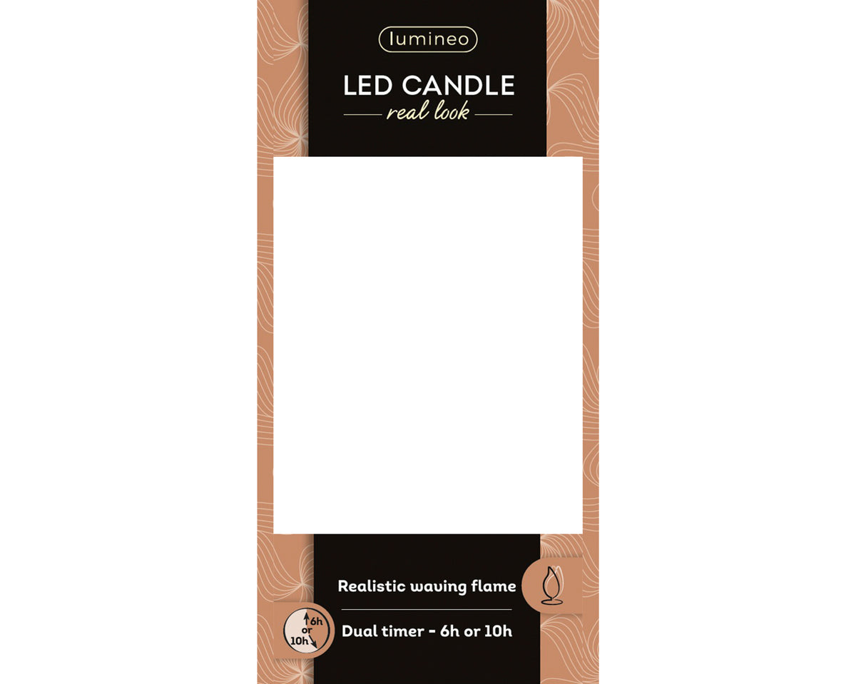 Red LED Realistic Waving Flame Candle – Warm White, 7.5cm x 13.5cm BO - Image 3