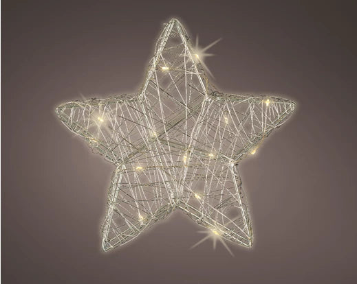 Micro LED Star Wire Steady  – Indoor H.20cm Battery Operated 