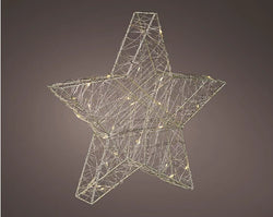 Micro LED Star Wire Steady BO – Indoor  H.30cm Battery Operated