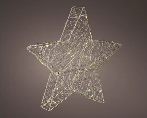Micro LED Star Wire Steady BO – Indoor  H.30cm Battery Operated - Image 1