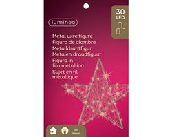 Micro LED Star Wire Steady BO – Indoor  H.30cm Battery Operated