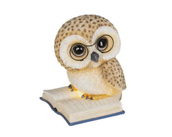 LED Polyresin Owl Decoration – Brown with Warm White Light (24.5cm)
