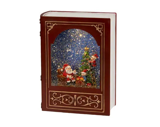 Led Water Spinner Plastic Book With Motion Indoor Red/Warm White H.23.5cm - Image 2
