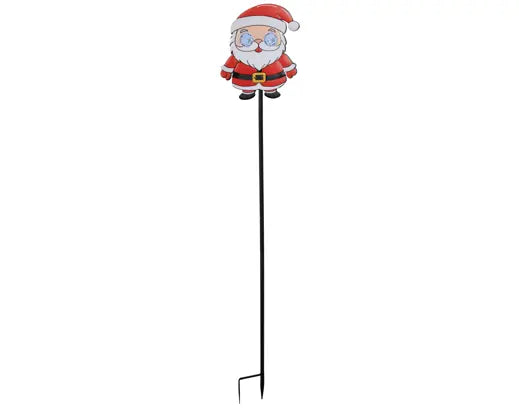 LED Stake Light Metal Santa With Rotating Effect BO Outdoor, Colours/Cool White L.3cm x W.18.2cm x H.76cm - Image 4