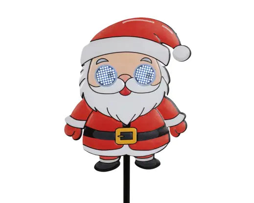 LED Stake Light Metal Santa With Rotating Effect BO Outdoor, Colours/Cool White L.3cm x W.18.2cm x H.76cm - Image 2
