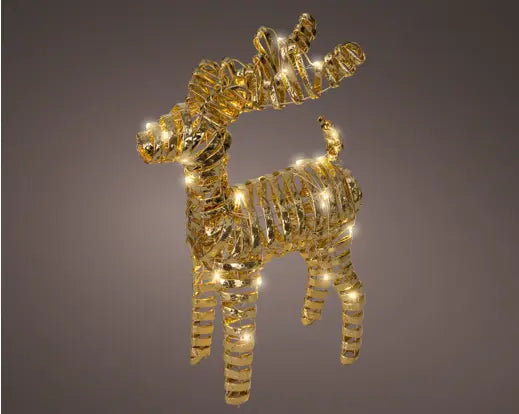 Micro LED Reindeer Pet Steady BO Indoor, Gold/Warm White L.12cm x W.25cm x H.37cm - Image 3