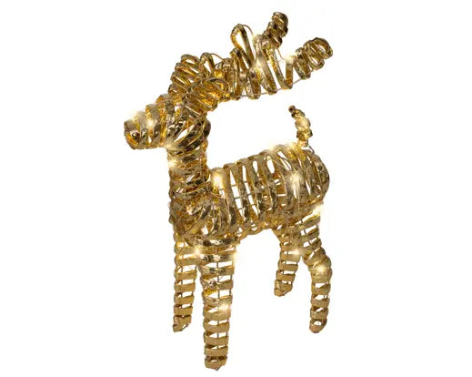 Micro LED Reindeer Pet Steady BO Indoor, Gold/Warm White L.12cm x W.25cm x H.37cm - Image 2