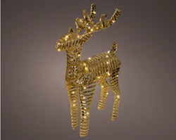 Micro LED Reindeer Pet Steady BO Indoor, Gold/Warm White L.13cm x W.37cm x H.60cm