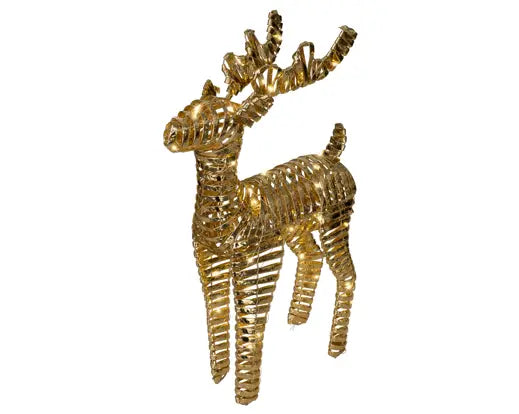 Micro LED Reindeer Pet Steady BO Indoor, Gold/Warm White L.13cm x W.37cm x H.60cm - Image 3