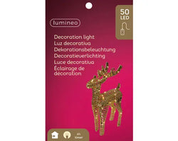 Micro LED Reindeer Pet Steady BO Indoor, Gold/Warm White L.13cm x W.37cm x H.60cm