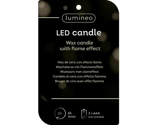 LED Wick Dinner Candle – Santa Design – H.25cm (Warm White) - Image 3