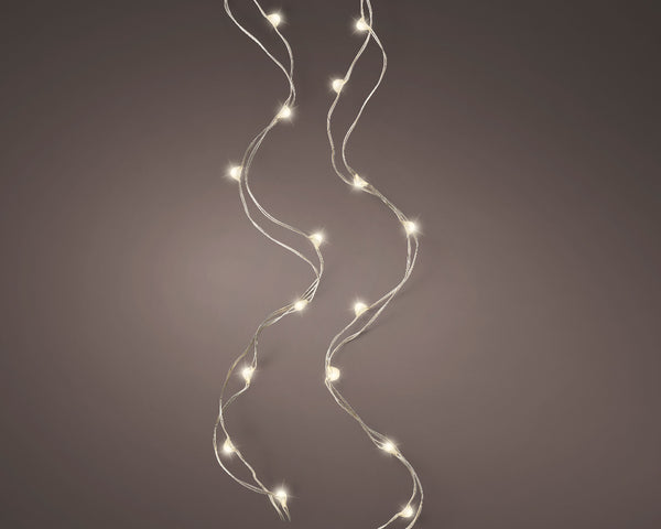 Micro LED stringlights y BO indoor warm white 100L w/6h-timer