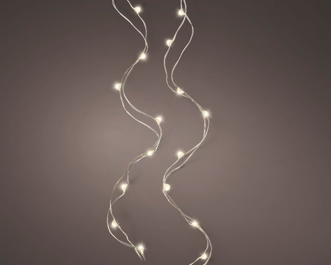 Micro LED stringlights y BO indoor warm white 100L w/6h-timer - Image 1