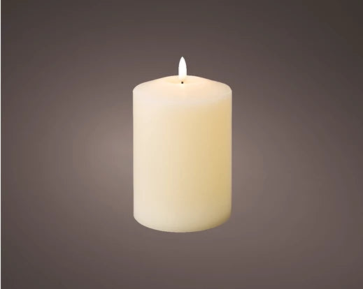 LED Wick Church Candle – Indoor Cream dia10cm x H.16.5cm Battery Operated - Image 2