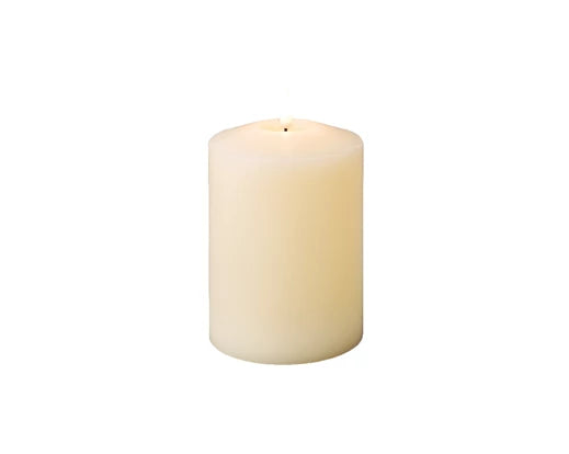 LED Wick Church Candle – Indoor Cream dia10cm x H.16.5cm Battery Operated - Image 1