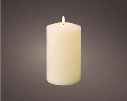 LED Wick Church Candle – Indoor Cream  dia10cm x H.19cm Battery Operated