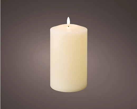 LED Wick Church Candle – Indoor Cream  dia10cm x H.19cm Battery Operated - Image 2