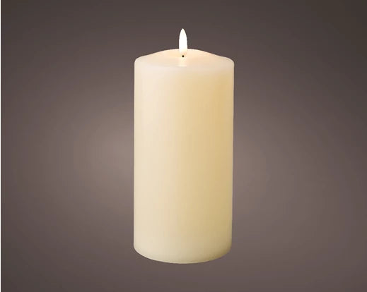 LED Wick Church Candle – Indoor Cream dia10cm x H.22.5cm Battery Operated - Image 2