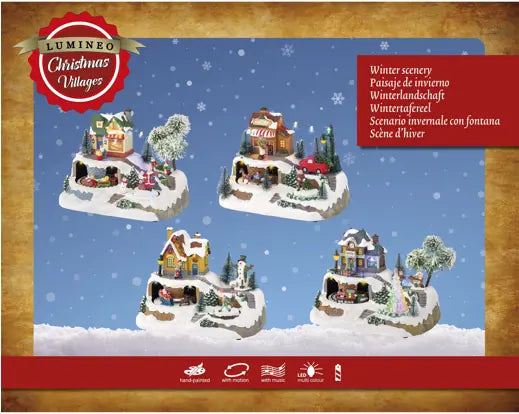 LED Animated Winter Scene – 4 Assorted Designs BO Village scenes - Image 3
