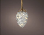 Load image into Gallery viewer, Micro LED Pinecone W Rope BO 15L Glass Mercury
