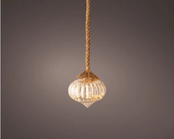 Micro LED Onion Steady Batt. indoor light, silver/classic warm, 21cm H x 20cm D – modern style by Keans Claremorris