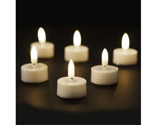 LED Tealights BO Indoor, Warm White D.3.8cm x H.4.7cm Box of 6 - Image 1