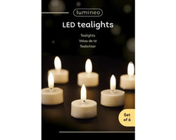 LED Tealights BO Indoor, Warm White D.3.8cm x H.4.7cm Box of 6