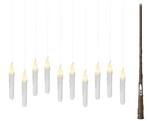 LED Magic Floating Dinner Candles – Fire Flame Effect, Warm White (Set of 10) - Image 2