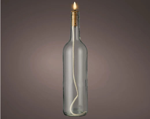 Warm White LED Bottle Light 7.1cm x 2.3cm Battery Operated Indoor Steady Light by Keans Claremorris