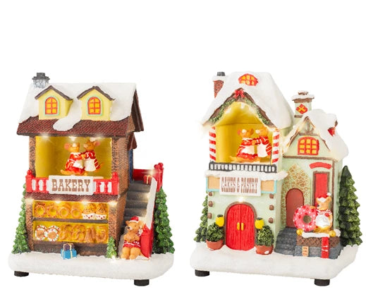 Micro LED scenery polyresin battery light, warm white, indoor, 12x17.5x21.5cm, durable – Keans Claremorris