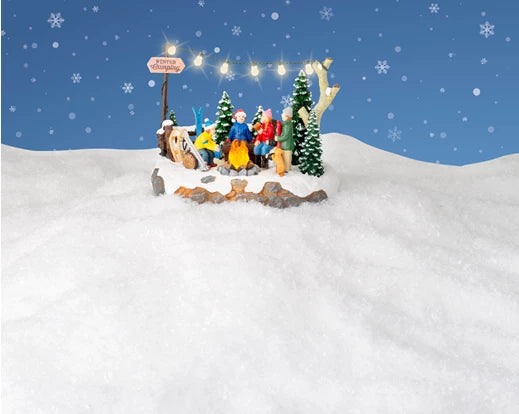 LED Scenery – Campfire Scene  (Indoor Use)L.12cm x W.21cm x H.14.5cm - Image 2