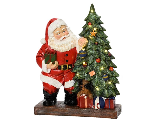 LED Santa with Tree (Battery Operated) 29cm - Image 3