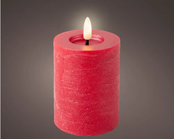 LED Wick Candle – Christmas Red dia7 × H11.2cm Battery Operated