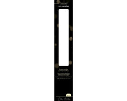 Set of 2 red LED wick dinner candles, 24.5cm tall, battery operated, indoor use – Keans Claremorris