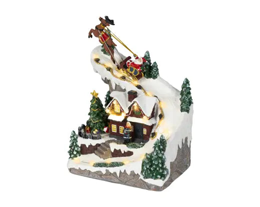 Micro LED Animated Christmas Village Scene with Music – 23.5cm - Image 3