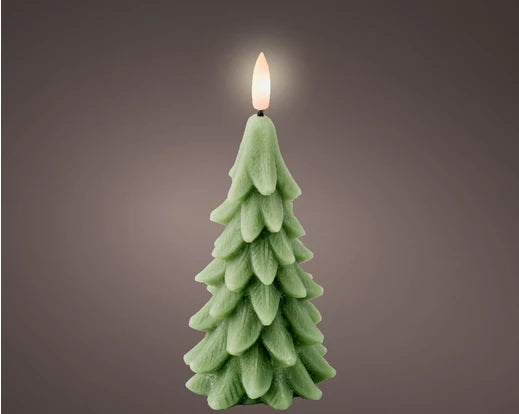 LED Wick Candle Wax Tree Green– Indoor dia7cm x H.15.5cm - Image 2