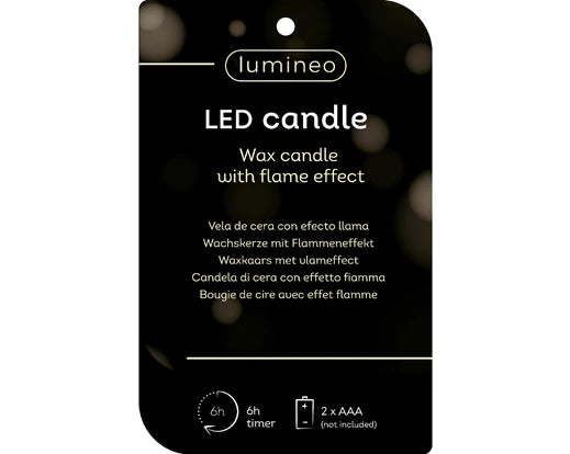 LED wick dinner candle wax tree steady BO indoor green/warm white dia4.5cm x H.29cm - Image 3