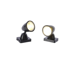 Set of 2 LED Spotlights – Indoor (Black, Warm White, Steady Light) Battery Operated