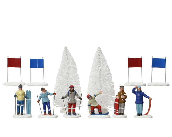 Miniature Ski & Snowboard Figurine Set – Assorted (12 Piece Pack)