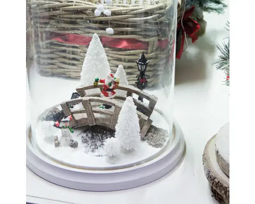 Set of 9 Mini Pine Trees White - Image 2