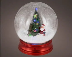 LED Snow Blower Globe – Santa Decorating the Christmas Tree 22.5cm